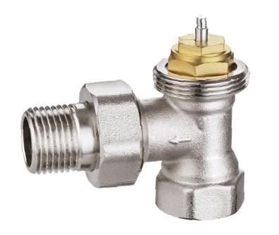 China Angled Thermostatic Chrome Radiator Valves 1/2'' X 1/2'' Light Weight And Economic Type for sale