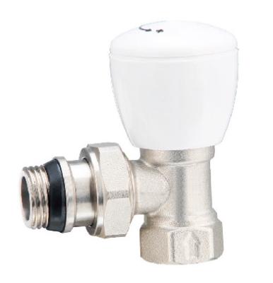 China Angled Traditional Manual Radiator Valves 1/2 Inch For Steel Pipe Nickel Plated for sale