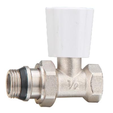 China Straight Trv Chrome Manual Radiator Valve 1/2x1/2 Inch For Steel Pipe Nickel Plated With Self-Sealing for sale