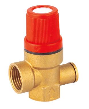 China Female Safety Pressure Relief Valve 1/2'' Brass Color Pressure Gauge Water Safety Valve for sale