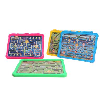 China OEM Children's plastic Magnetic Puzzle Maze Game Drawing Board With Rolling Ball for sale