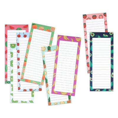 China decorative Grocery List Magnetic Fridge Notepads meal plan 9*3.5 Inch for sale