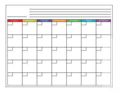 China OEM Dry Erase Monthly Magnetic Fridge Calendar Planner Horizontal for sale