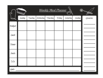 China Dry Erase Magnetic Weekly Meal Planner Calendar For Fridge for sale