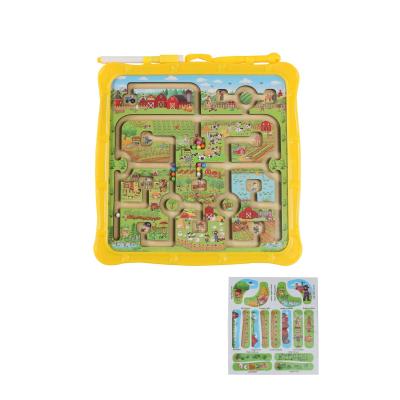 China Farm Educational Magnetic Puzzle Maze Game Drawing Board Toys for sale