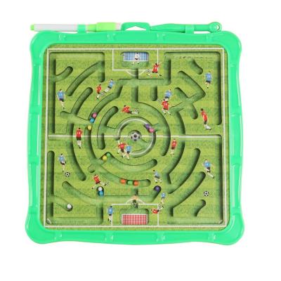 China children's Small Magnetic Maze Board Puzzle Ball Football Field game for sale