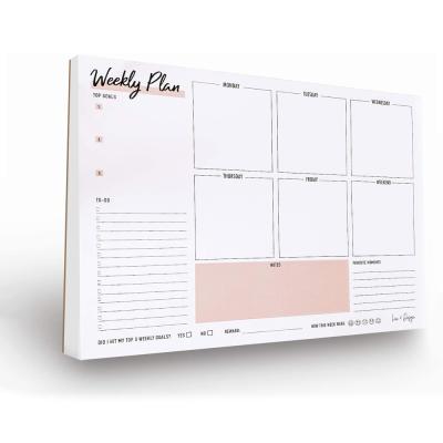 China 50 Sheets Tear Off Magnetic Fridge Notepads Meal Weekly Planner Memo for sale