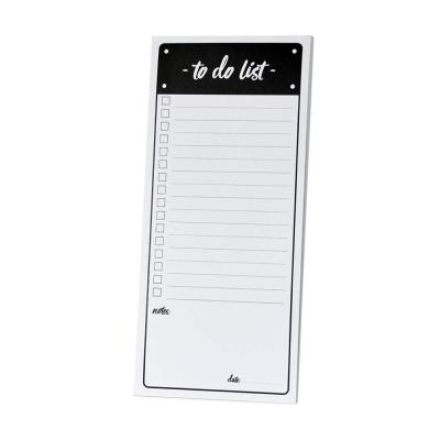China Eco Friendly Personalized Magnetic Notepads Black Fridge Shopping List Pad for sale