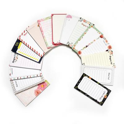 China Personalized Floral Magnetic Fridge Notepads Sticky Refrigerator To Do List for sale