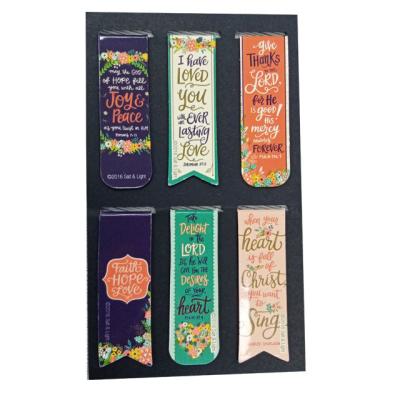 China OEM 6pcs Inspirational Magnetic Book Mark Page Marker For Students Stationery for sale