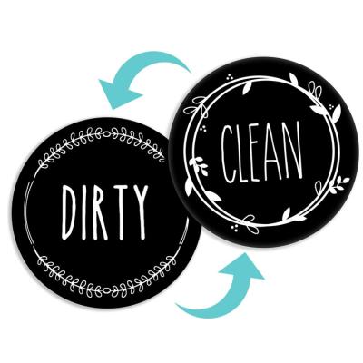 China Personalised magnet Circle Dirty Dishwasher Clean Sign Target for sale