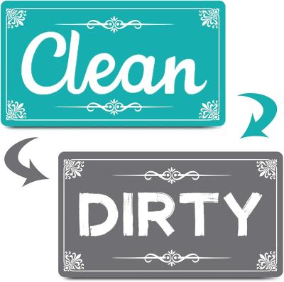 China Customized 2mm Kitchen Clean Dirty Dishwasher Clean Sign Magnet 3.54*1.97inch for sale