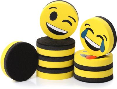 China Emoji Cute Smiley Face Magnetic Dry Eraser for Blackboard Whitebaord for sale