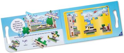 China Carry Magnetic Jigsaw Puzzle Travel Toy Vehicle verde de 15 partes à venda