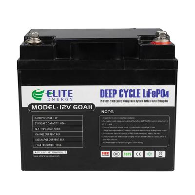 中国 太陽リチウム隣酸塩60Ah 12V LiFePO4電池のパックの深い周期 販売のため