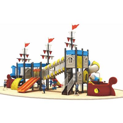 China Commercial School Toy Playground Slide Customized Combined Pirates Ship Outdoor for sale