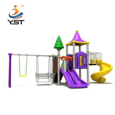 China Plastic Game Equipment Children Playground Slide Outdoor Double Tube Kids Toys for sale