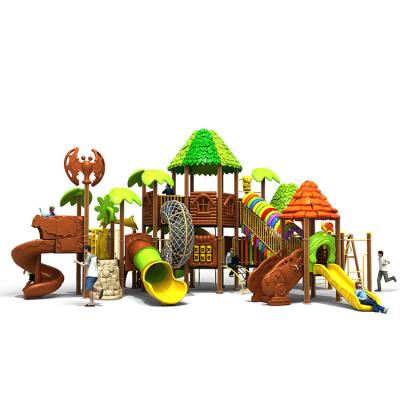 China Commercial Kids Plastic Tube Slide Outdoor Playground Amusement Swing Set Equipment for sale