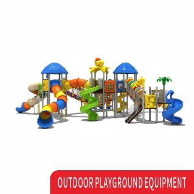 China Playground Plastic Sliding Children Toys Kids Outdoor Slide And Swing Set for sale