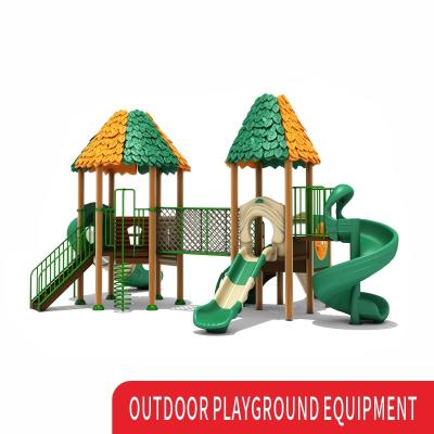 China Plastic Amusement Park School Game Playhouses Playsets Children Slide With Swing Set for sale