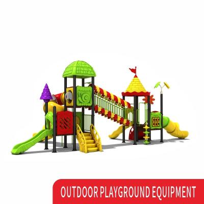 China Commercial Custom Plastic Kids Slide Swing Set Outdoor Playground Equipment for sale