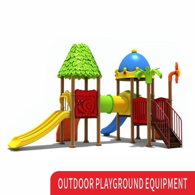 China Custom Outdoor Playground Garden Playhouse Kids Swing Sets Slip N Tube Plastic Slide for sale