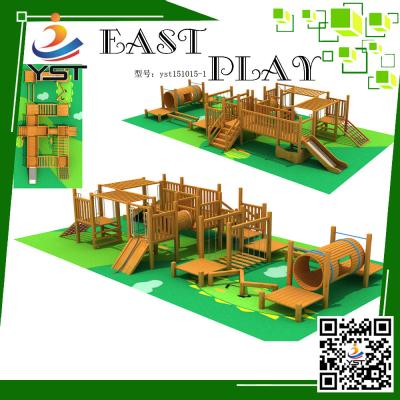 Chine Équipement en bois Yst151015-1 de terrain de jeu de sécurité deux ans de garantie à vendre
