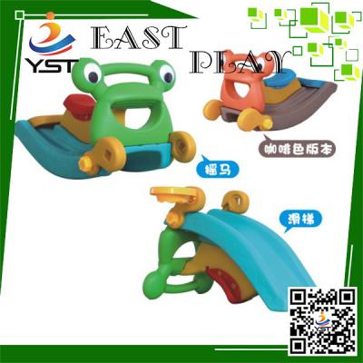 China Kindergarten Custom Plastic Slides Frog Ride With Slide 2 In 1 Two Years Warranty for sale