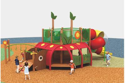 China SS304 Fasteners TUV Wooden Playground Equipment Environmental Protection for sale