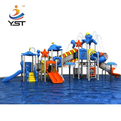 China Rose Wood / LLDPE Water Park Playground Equipment With Tunnel / Handrail for sale