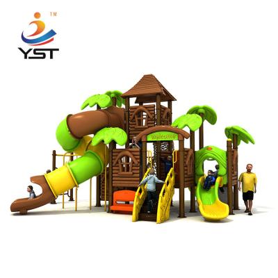 China Rubber Coated LLDPE Combined Kids Playground Slide for sale