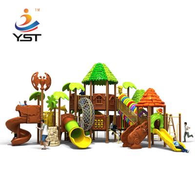 China Preschool Equipment Children Plastic Slide Outdoor PVC Coated GS Certified for sale