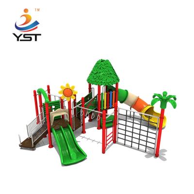 China Children Aluminum Alloy Post Outdoor Plastic Slide Kindergarten Equipment for sale