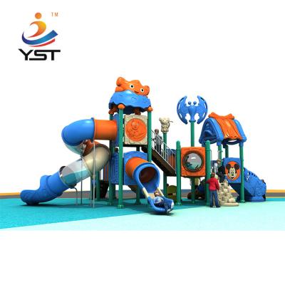 China Cartoon Theme Kids Playground Slide Plastic Playground Equipment Slides for sale