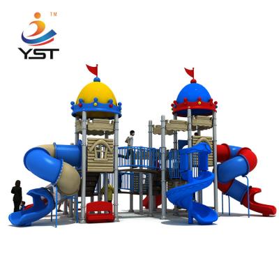 China Colorful Outdoor Playground Equipment Kids Outside Plastic Slide for sale