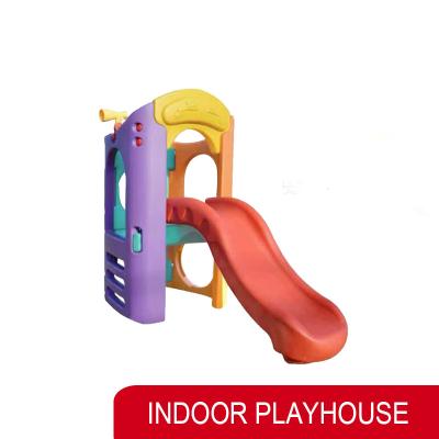 China Kindergartens Plastic Colorful Indoor Toddler Playhouse with Slide for sale