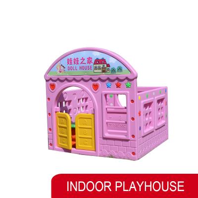 China Pink Sweet Candy Toys Kindergarten Indoor Plastic Playhouse For Kids for sale