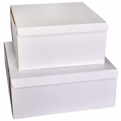 China Caja de cartón llana blanca de la torta o impresión en color Eco 10