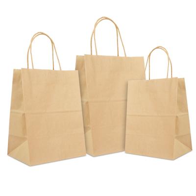 China Eco Friendly Craft Kraft Paper Bag Food Personalized With Your Own Logo for sale