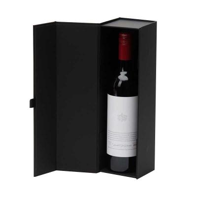 China Personalized Wine Gift Box Magnetic Single Red Wine Bottle Packaging Box for sale