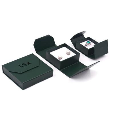 China Caixa de papel da joia bilateral da abertura/cartão da guarda-joias com inserção branca à venda