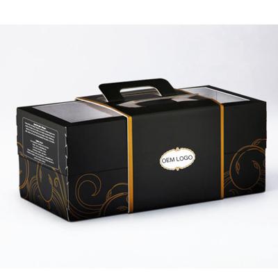 China Food Packaging Cake Cardboard Box Die Cut Matt / Glossy Lamination Finishing for sale