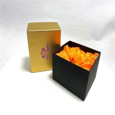 China Golden Bronzing Lid Box Cosmetic Paper Box For Packaging for sale