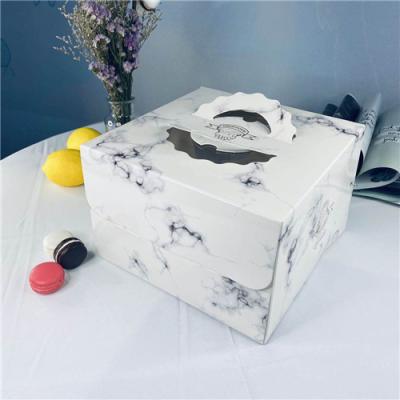 China Marble Pattern Portable Food Packaging Cardboard Boxes for sale