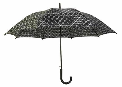 China J Hook Auto Open Stick Umbrella Metal Shaft Ribs For Rain Shine Weather for sale