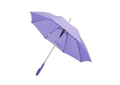 China Purple Aluminum Shaft 23 Inch Umbrella Auto Open Simple Light J Shape Handle for sale
