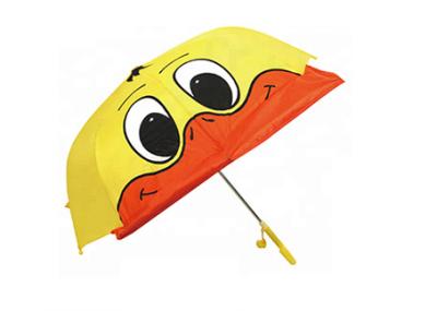 China Yellow 3D Kids Duck Umbrella , Children'S Duck Umbrella Sturdy Wind Resistant for sale
