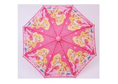 China Auto Girls Kids Pink Umbrella 8mm Metal Shaft Lenght 70cm With Plastic Cup for sale