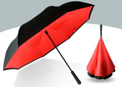 China 190T Pongee Adults Reverse Inverted Umbrella Colorful For Rain Shine Weather for sale