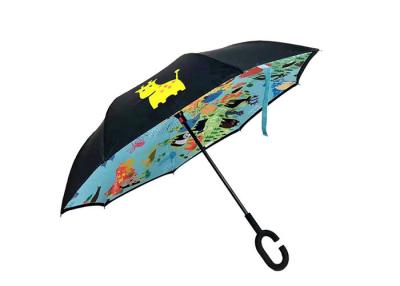 China Control abierto invertido revés del manual de la impresión del arte de la historieta del paraguas de los niños en venta